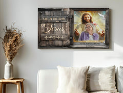 Personalized Memorial Canvas, Safe in the Arms Of Jesus Canvas, Hislegend Canvas