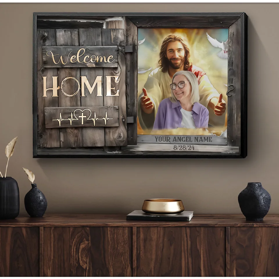 Personalized Memorial Canvas,Welcome Home Canvas, Hislegend Canvas