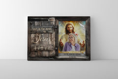 Personalized Memorial Canvas, Safe in the Arms Of Jesus Canvas, Hislegend Canvas