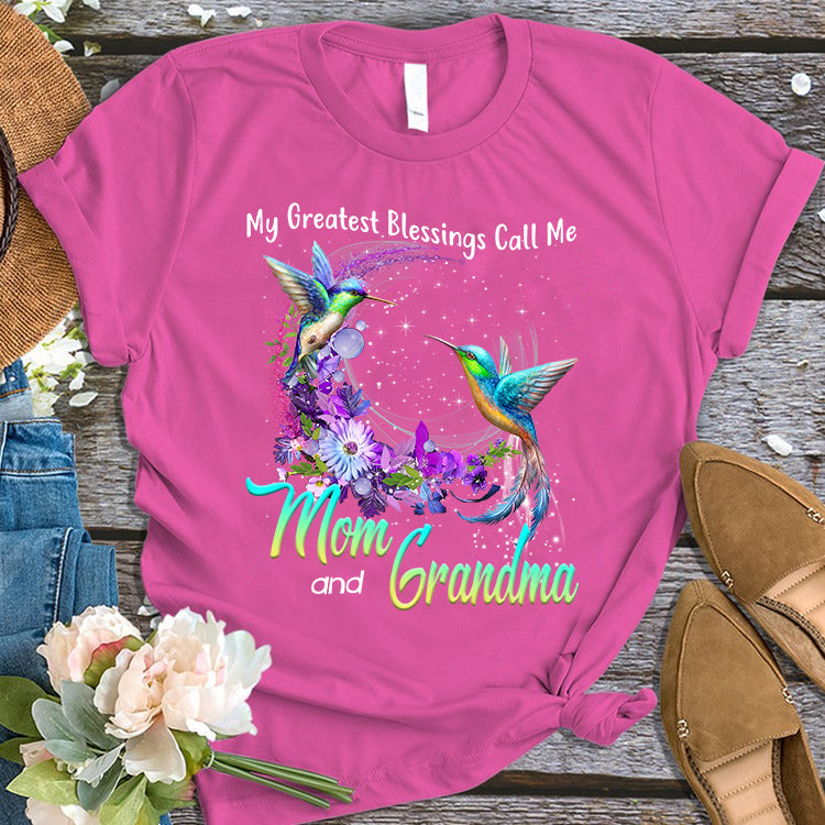 My Greatest Blessings Call Me Mom and Grandma T-shirt