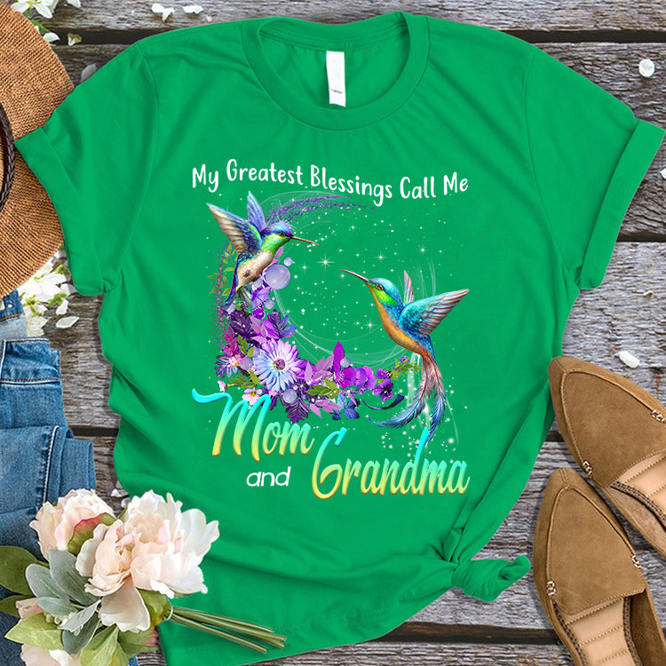 My Greatest Blessings Call Me Mom and Grandma T-shirt