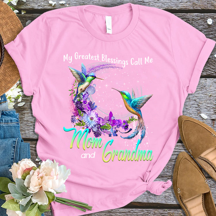 My Greatest Blessings Call Me Mom and Grandma T-shirt