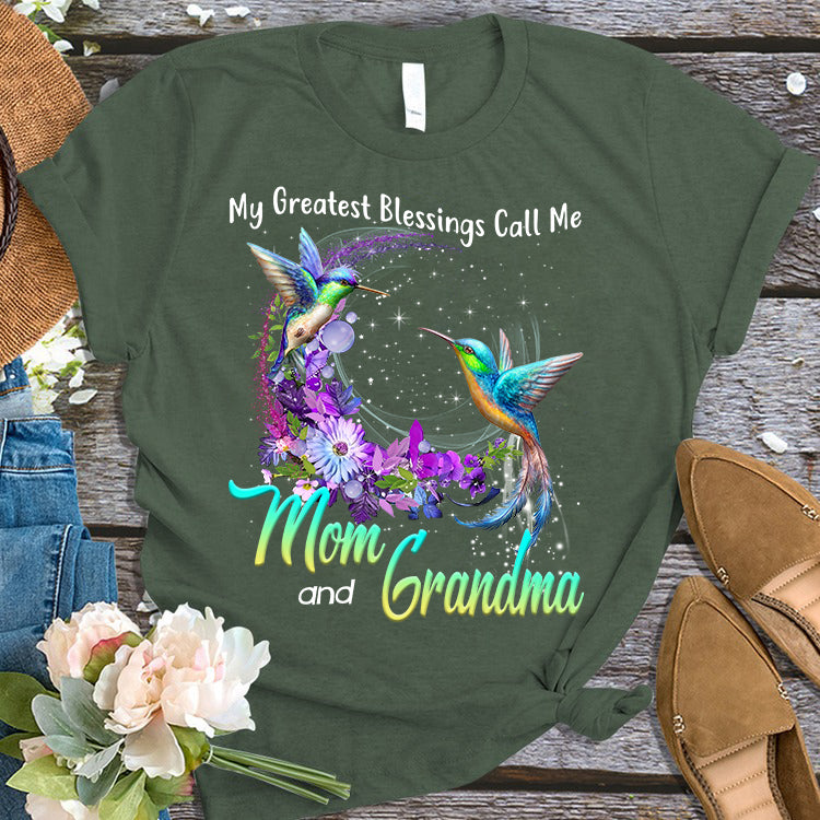 My Greatest Blessings Call Me Mom and Grandma T-shirt