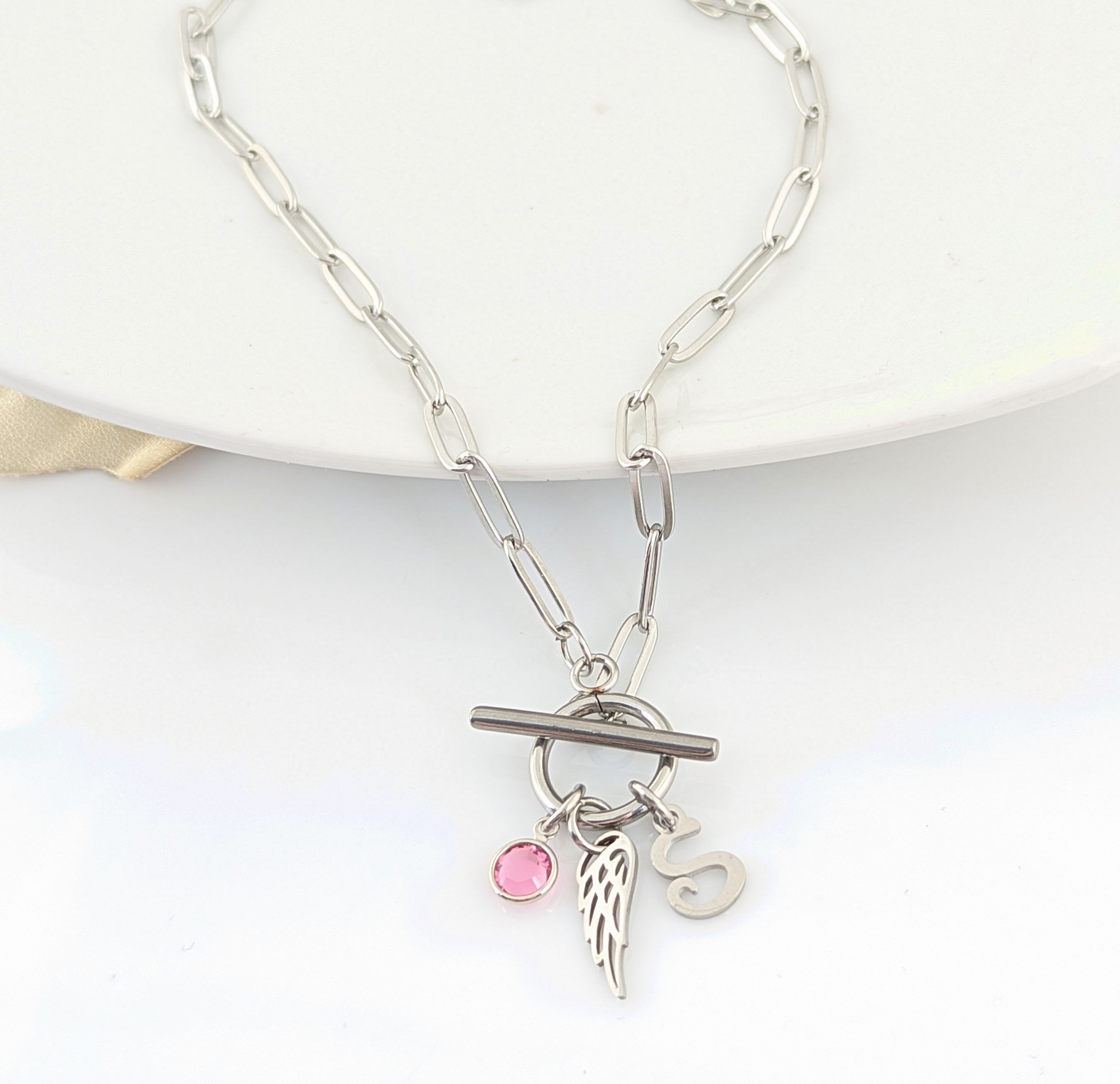 Personalized Paperclip Memorial Necklace