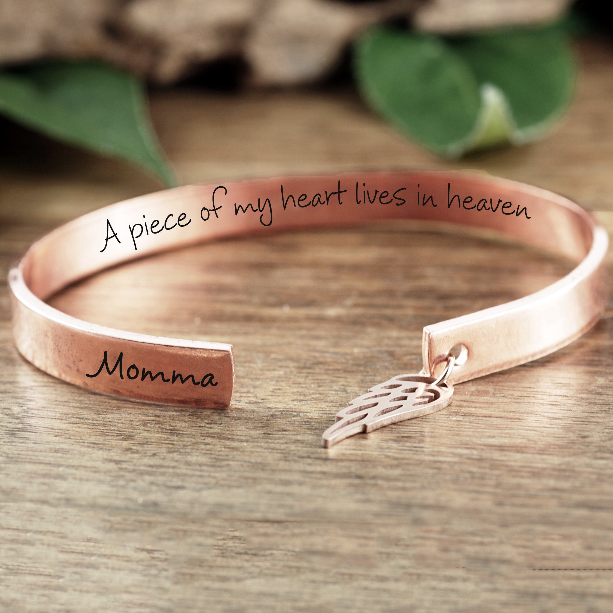 Personalized Memorial Cuff Bracelet