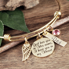 God has you in His arms I have you in my Heart Bracelet