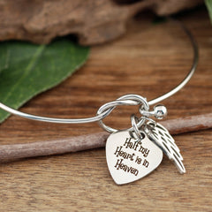 Half My Heart is in Heaven Memorial Bracelet