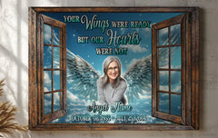 Personalized Memorial Canvas , Your Wings Were Ready but My Heart Was Not Canvas