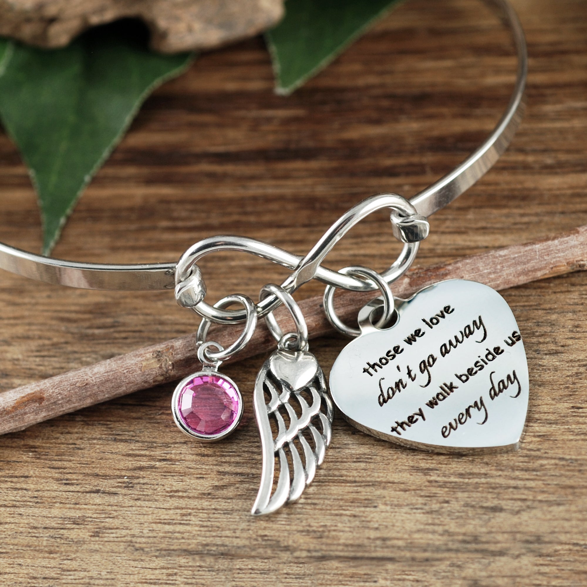 Those we love don't go away Memorial Bracelet