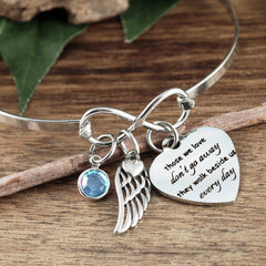 Those we love don't go away Memorial Bracelet