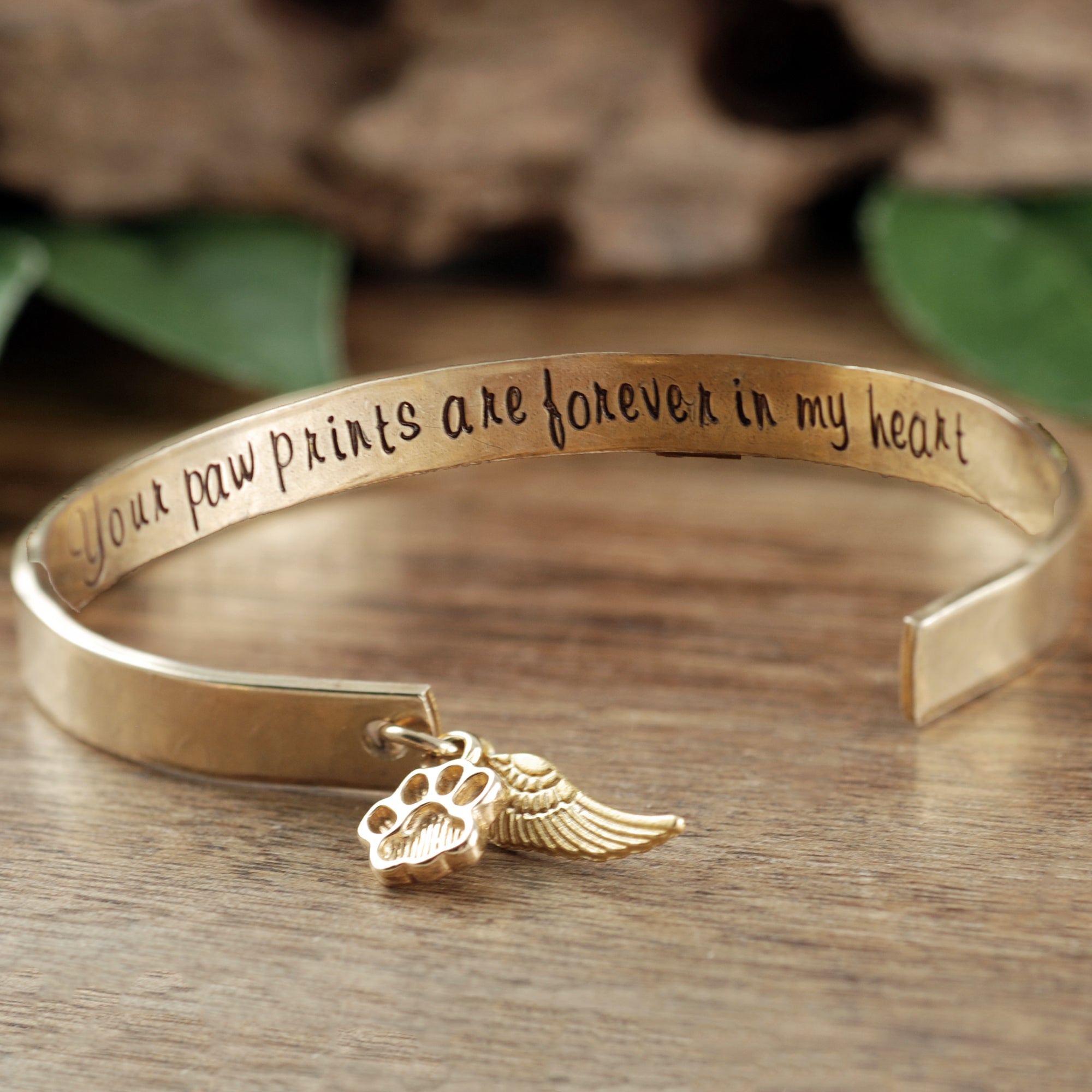 Personalized Pet Memorial Cuff Bracelet