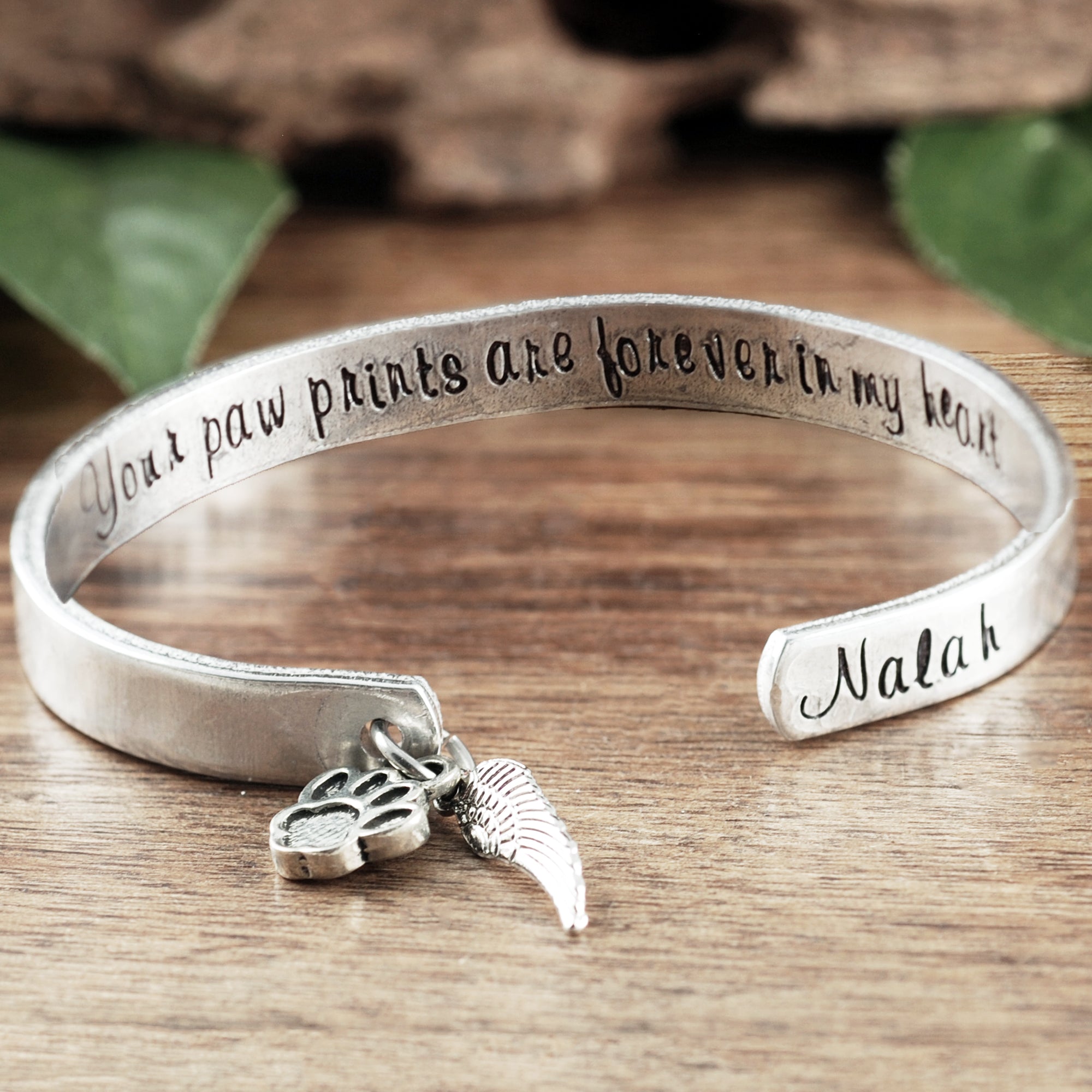 Personalized Pet Memorial Cuff Bracelet