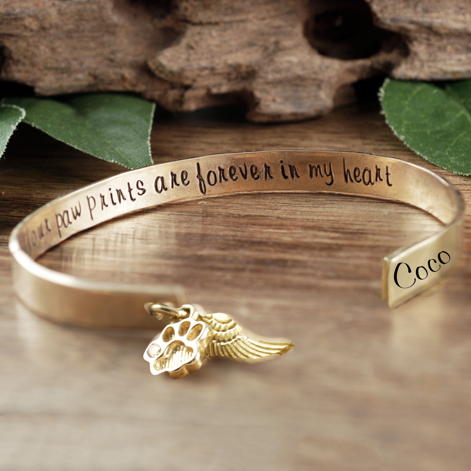 Personalized Pet Memorial Cuff Bracelet