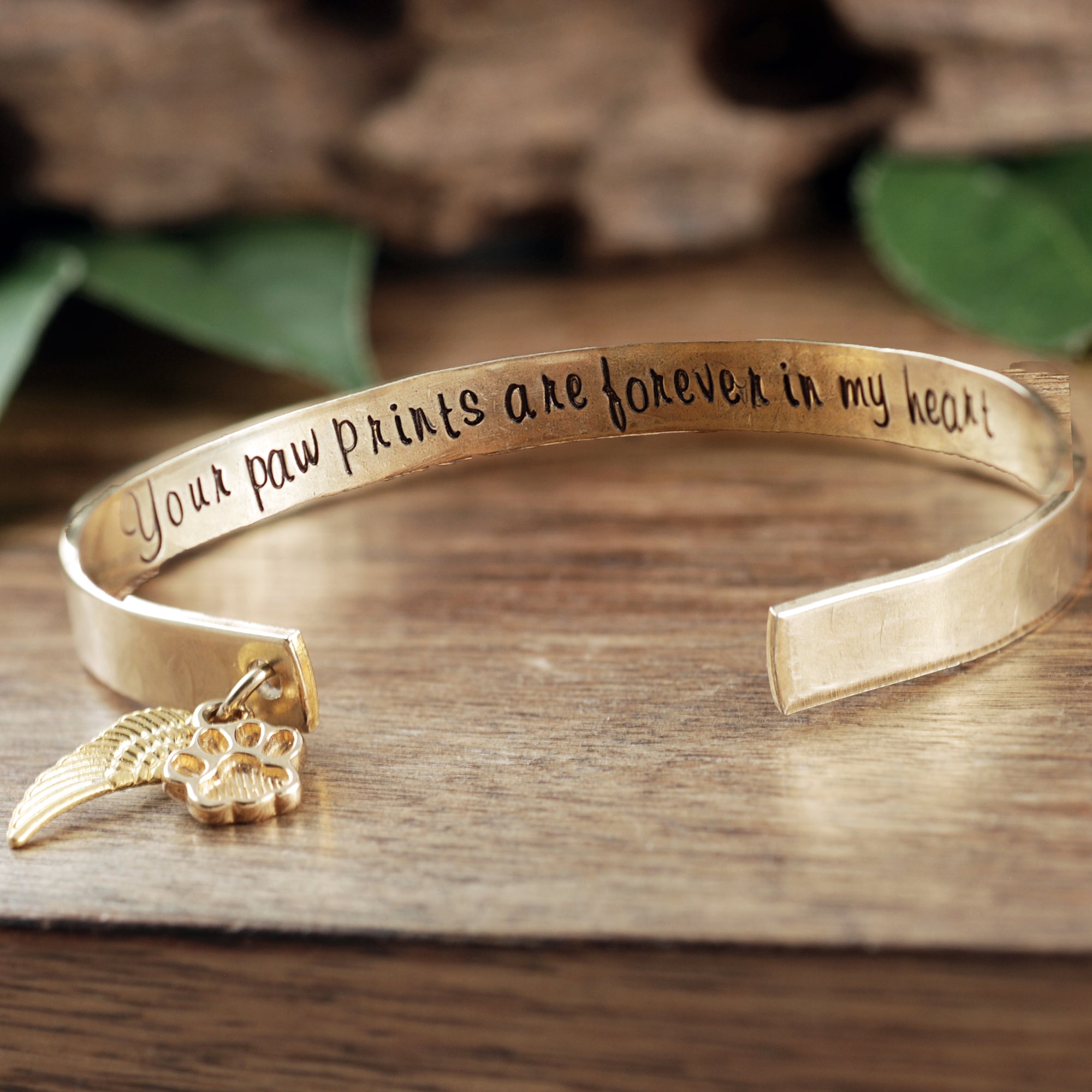 Personalized Pet Memorial Cuff Bracelet