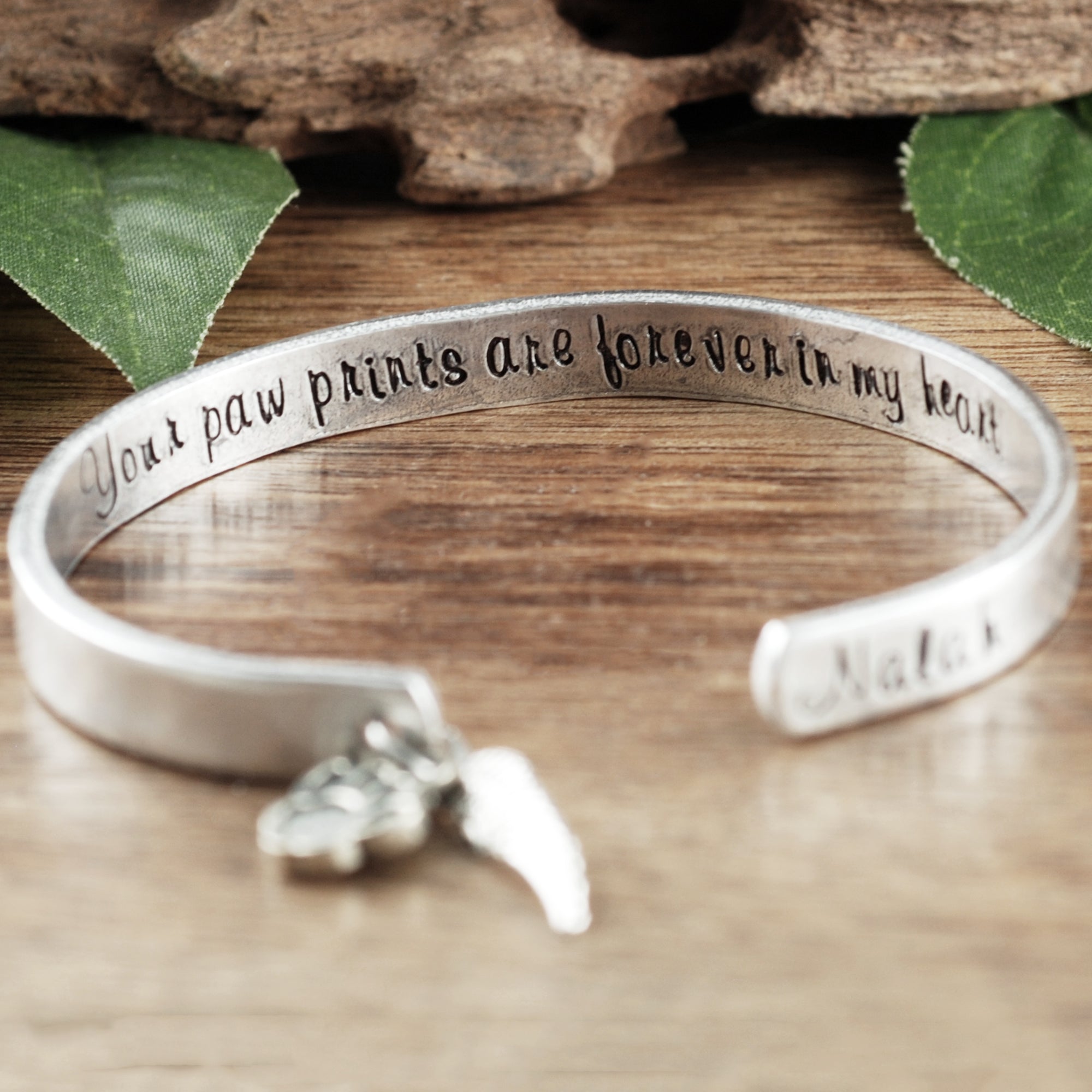 Personalized Pet Memorial Cuff Bracelet