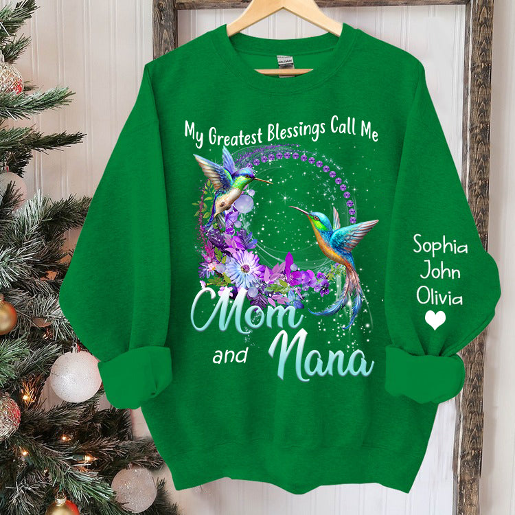 My Greatest Blessings Call Me Mom and Grandma Sweatshirt