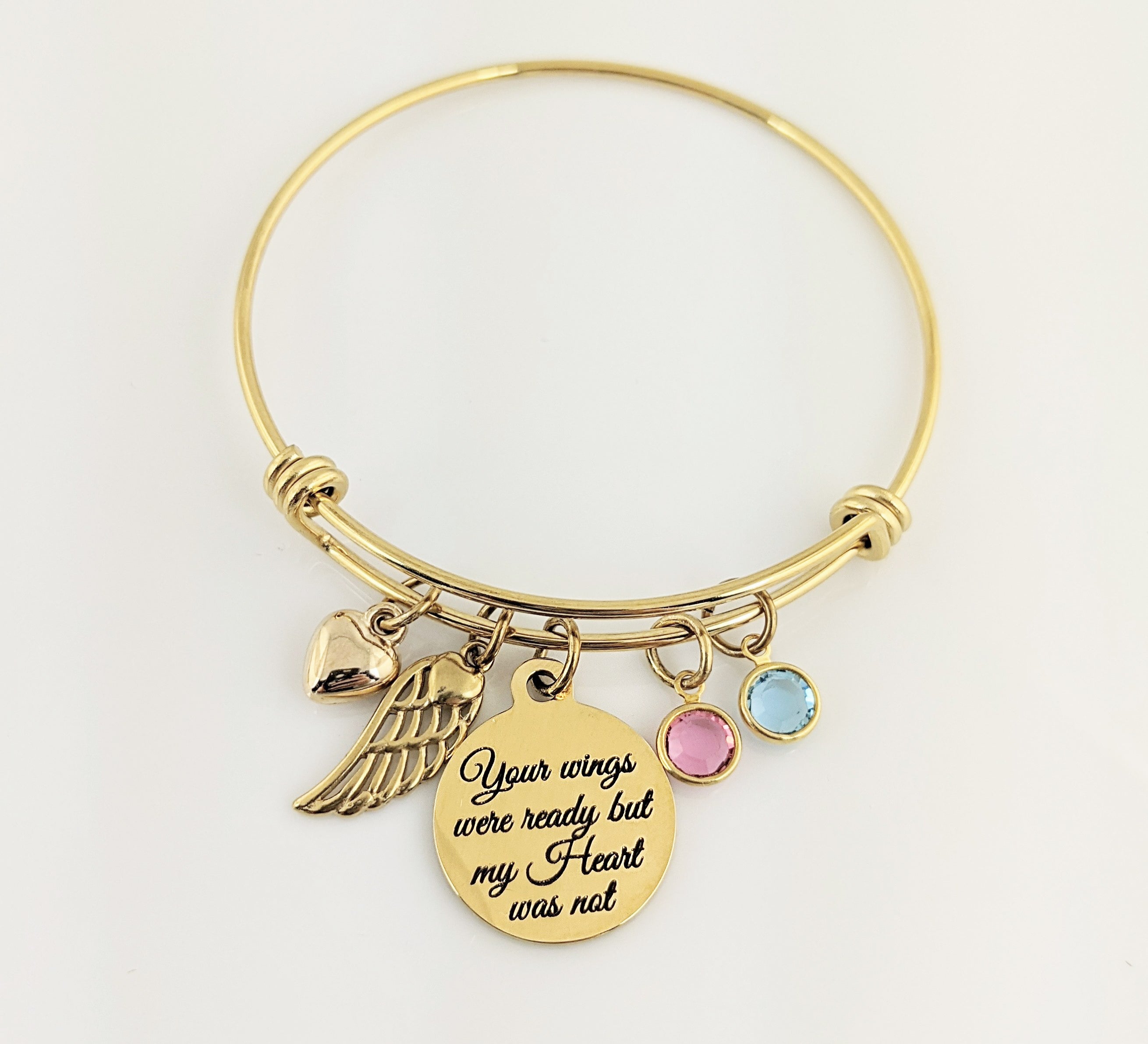 Your Wings were ready but my Heart was not Memorial Bracelet