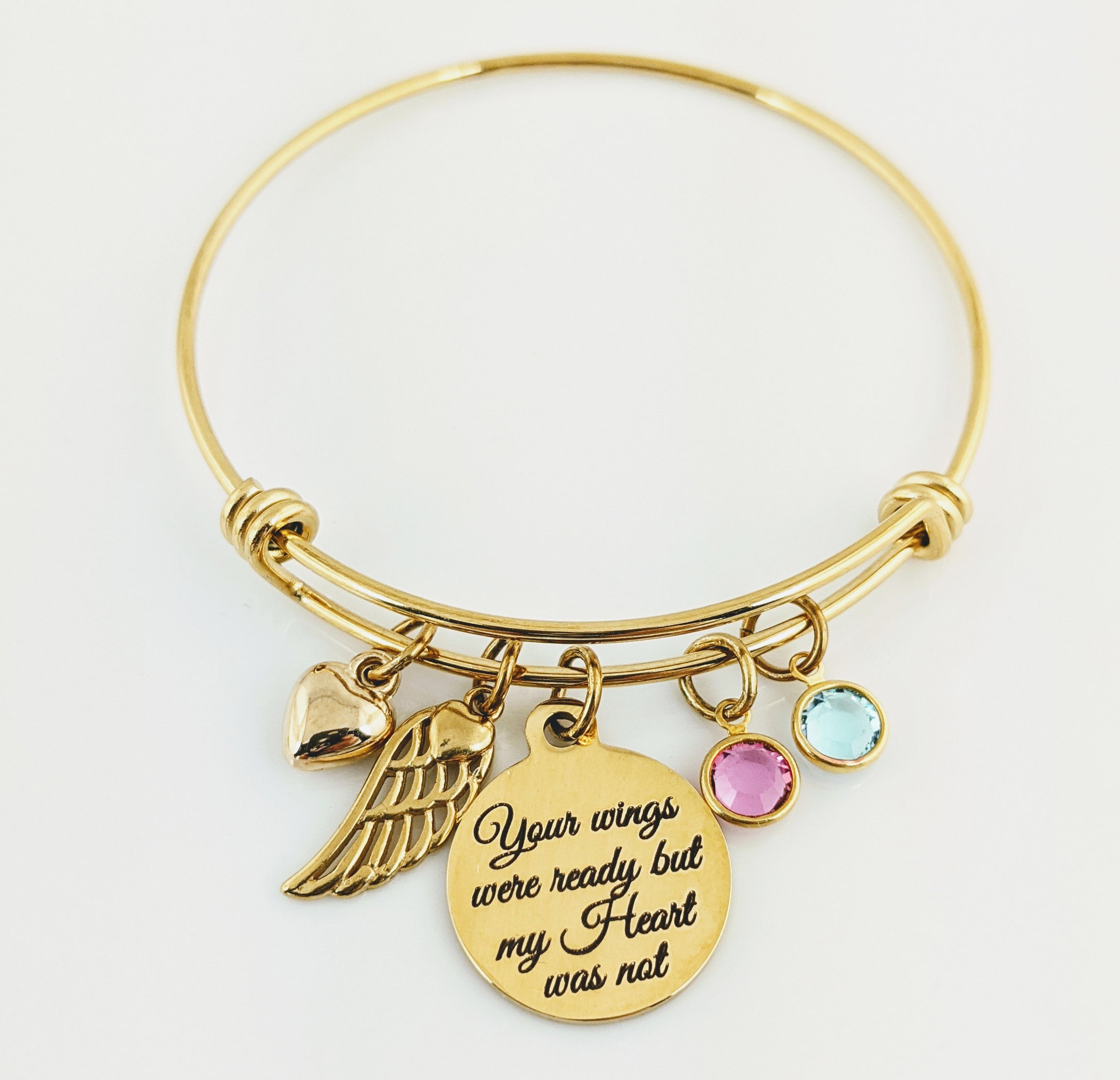 Your Wings were ready but my Heart was not Memorial Bracelet